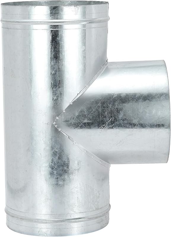 Conector T 8" acero galvanizado divisor ventilación