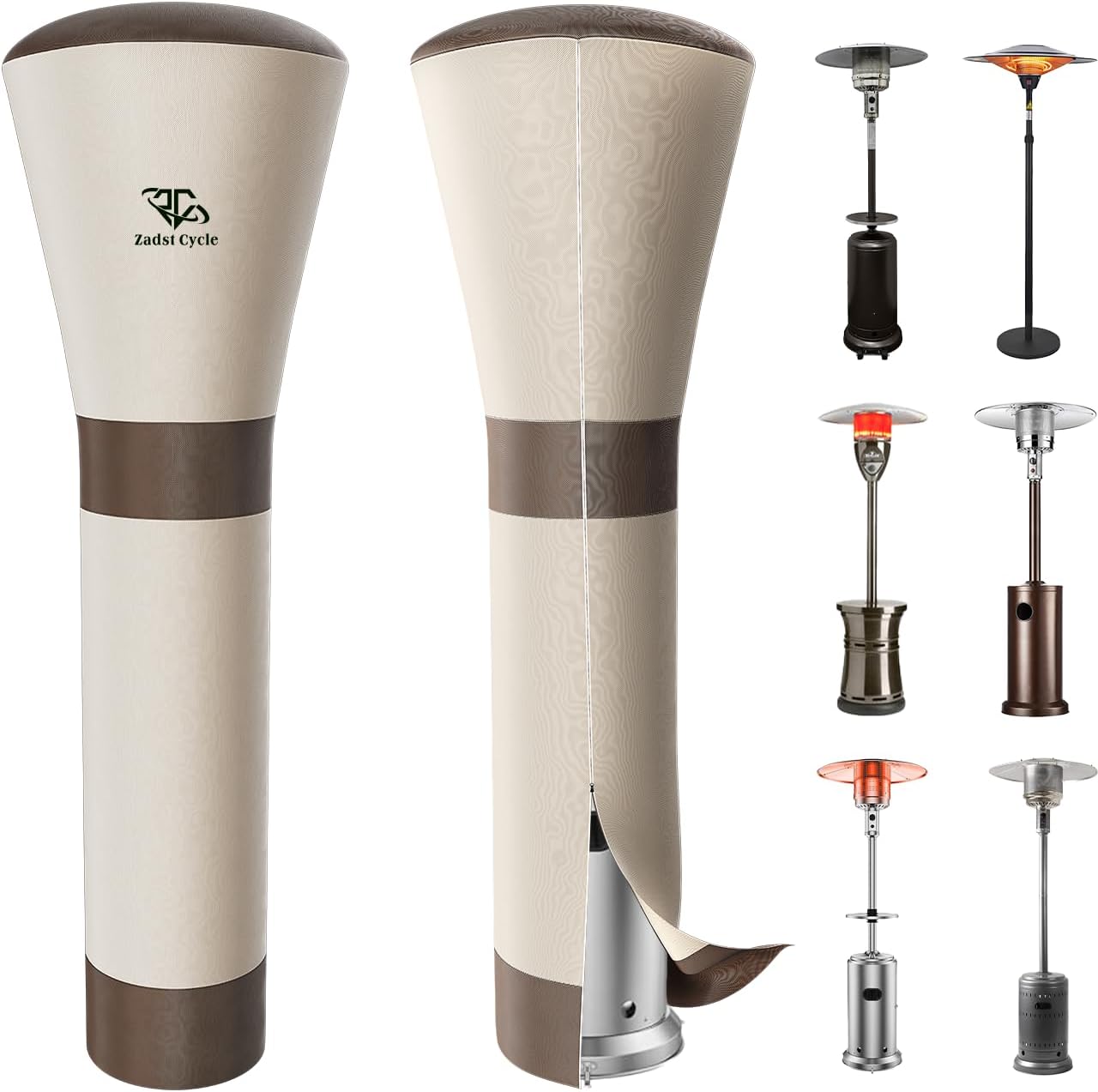 Cubierta calentador patio 89" impermeable 600D anti-UV
