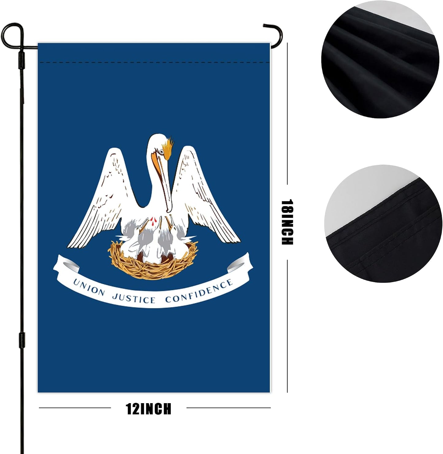 Bandera jardín 12x18pulg doble cara resistente colores vivos