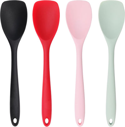 Set 4 cucharas silicona espátulas antiadherentes hornear cocinar
