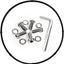5 pcs llave hexagonal junta tórica para Electra Glide