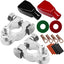 Kit conector terminal batería automóvil 4 lengüetas cobre 3/8