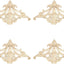 4 Pzas Apliques Madera Natural 5.9x9.8pulg Decoración Hogar