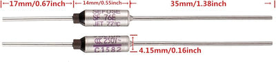 Fusibles térmicos 10A 250V 170.6°F paquete 10