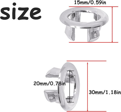 4 Anillos Desbordamiento Fregadero Cubierta Redonda Baño