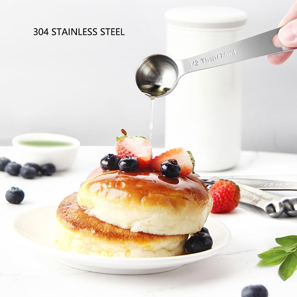 Set 12 tazas y cucharas acero inox 304 cocina