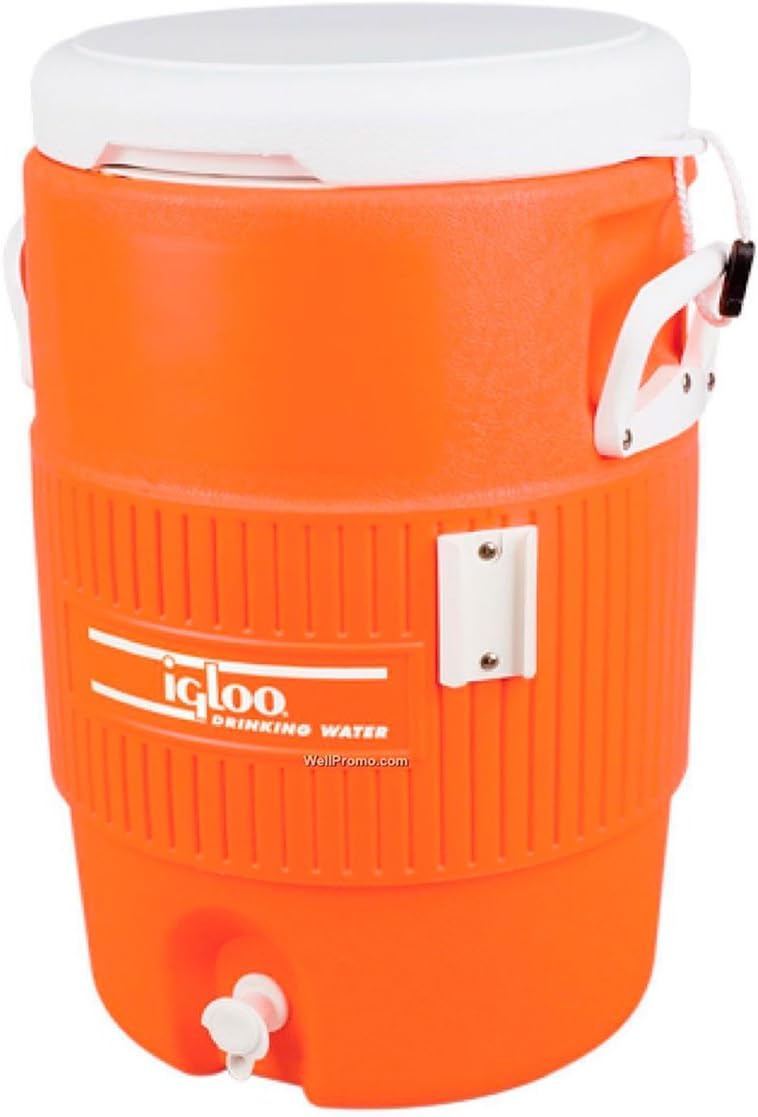 Enfriador 5gal con tapa asiento naranja