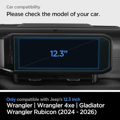 Protector pantalla vidrio templado Jeep Wrangler 12.3pulg 2024-26