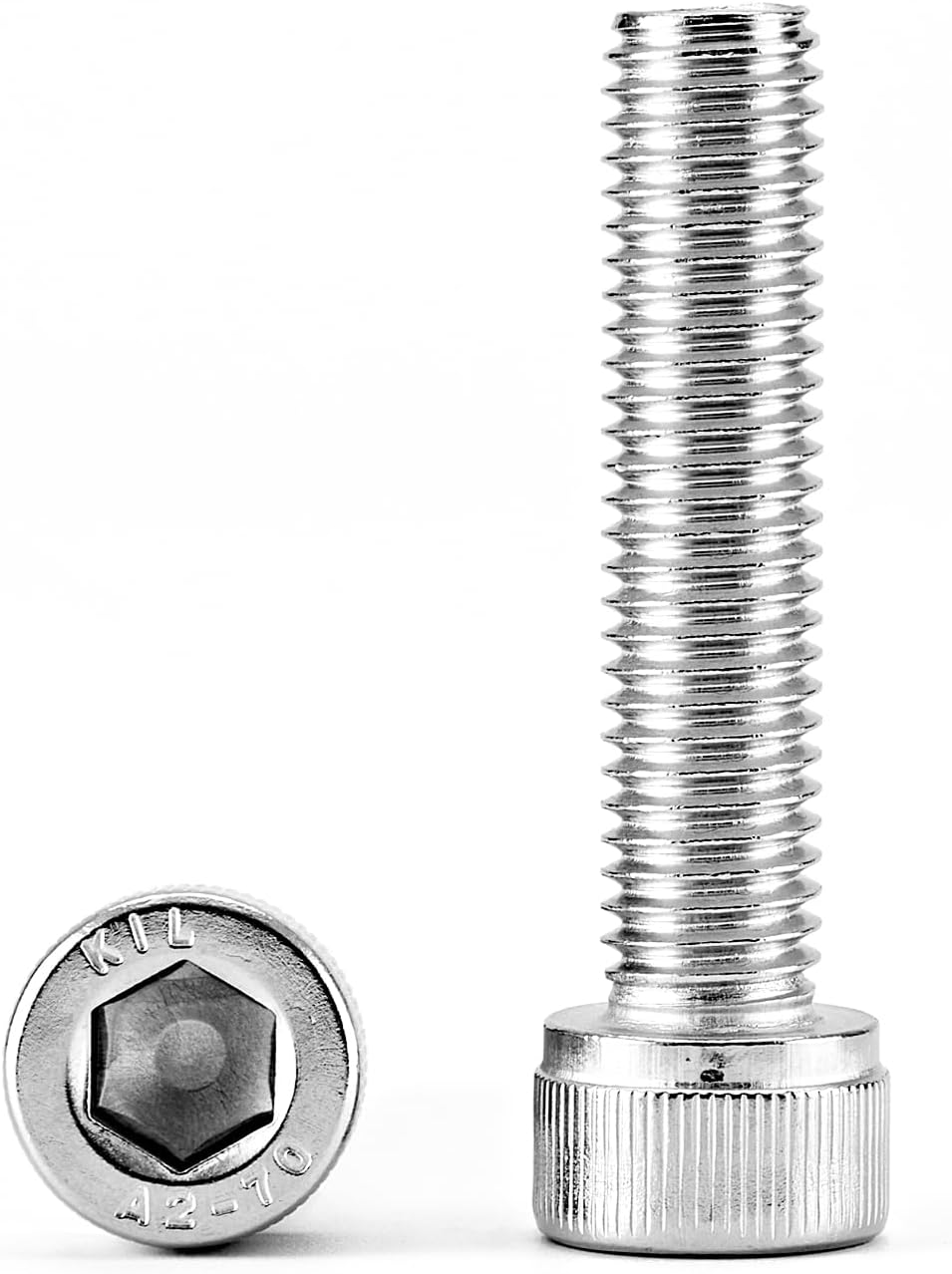 Tornillos hex M10 acero inox 304 brillante 6 uds