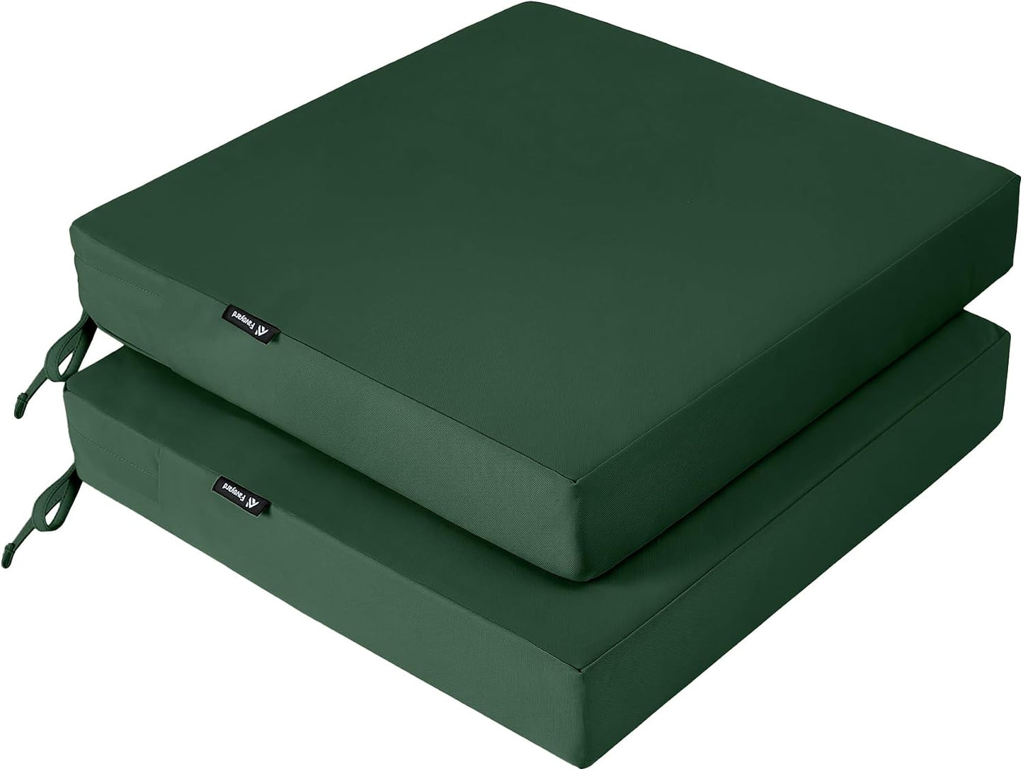 Cojines silla patio 20x20x3pulg impermeables set 2 verde