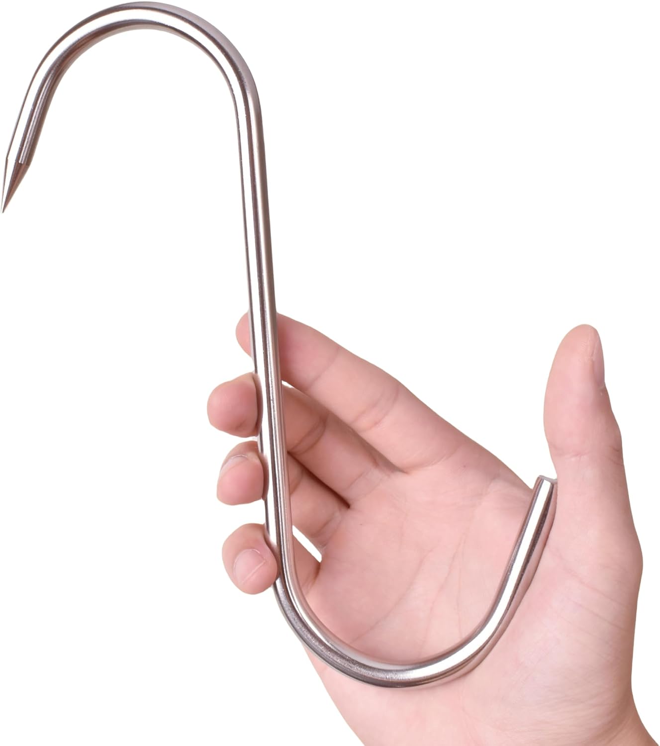 Ganchos carnicero acero inox 8" pack 4