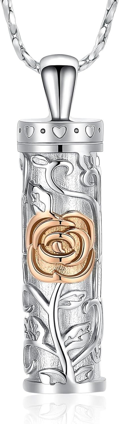Collar urna recuerdo flor celta para cenizas mujer hombre