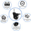 Ruedas giratorias 3pulg set 4 con freno y vástago 3/8 16x1.5