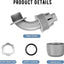 Conector hermético PVC 90 grados para hogar cocina baño