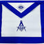 Delantal Masónico Cuero Sintético Azul Cinta Grosgrain Bordes