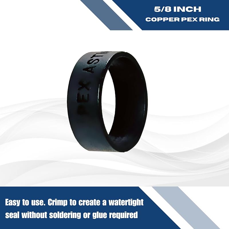 Anillo Pex cobre 5/8pulg oxidado negro 25pzas