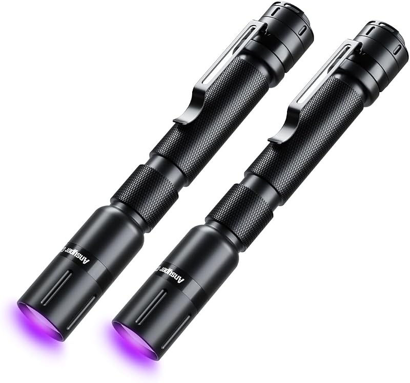 Linterna UV 395 nm portátil para detección orina y manchas mascotas
