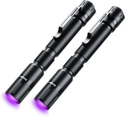 Linterna UV 395 nm portátil para detección orina y manchas mascotas