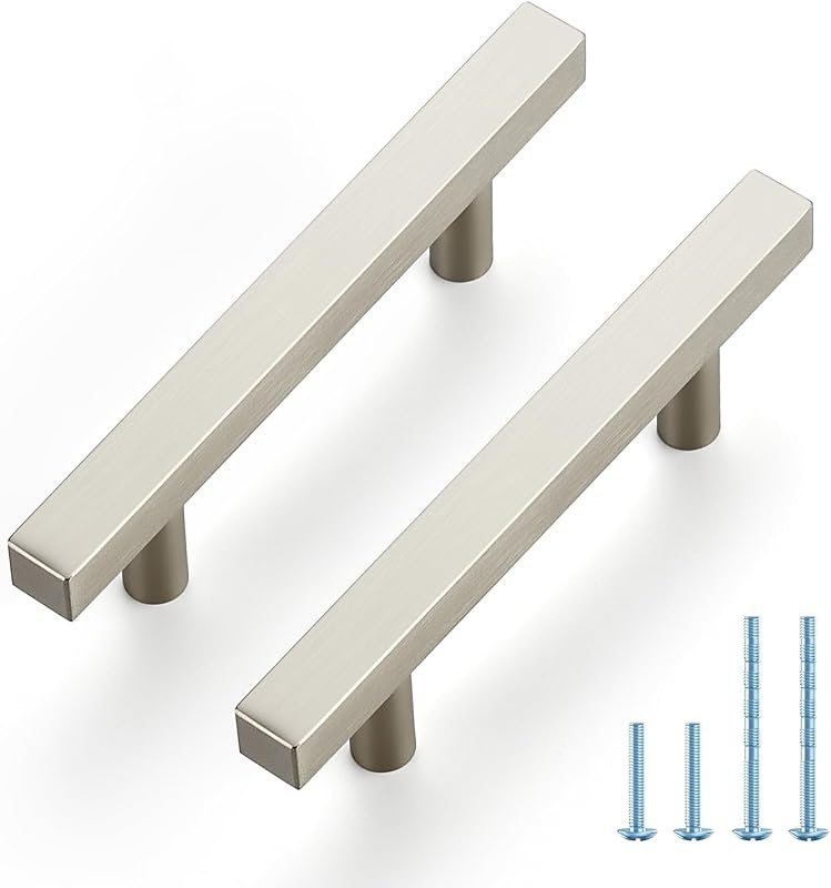 30 Manijas Níquel Cepillado 3" para Gabinetes Acero Inox