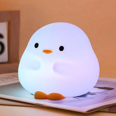 Luz nocturna pato silicona para niños recargable USB
