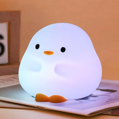 Luz nocturna pato silicona para niños recargable USB