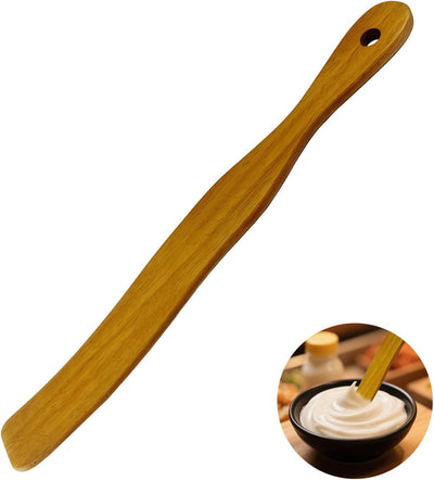 Espátula madera con agujeros para masa madre cocina