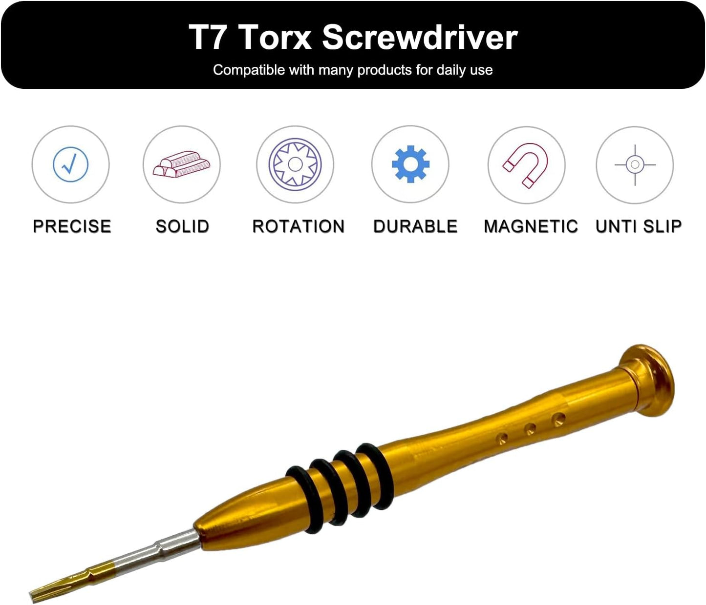 Destornillador Torx T7 magnético acero S2