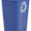 Recipiente reciclaje escritorio 41.25qt plástico color azul