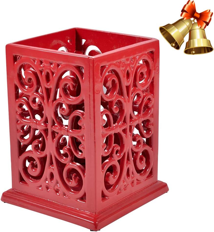 Soporte utensilios hierro fundido color rojo clásico