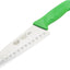 Cuchillo chef Santoku acero alto carbono 7pulg verde