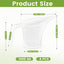 4 Jarras Plástico Embudo Taza Medidora 1L Boquilla Larga