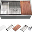 Fregadero cocina acero inox 25x19pulg con tabla cortar