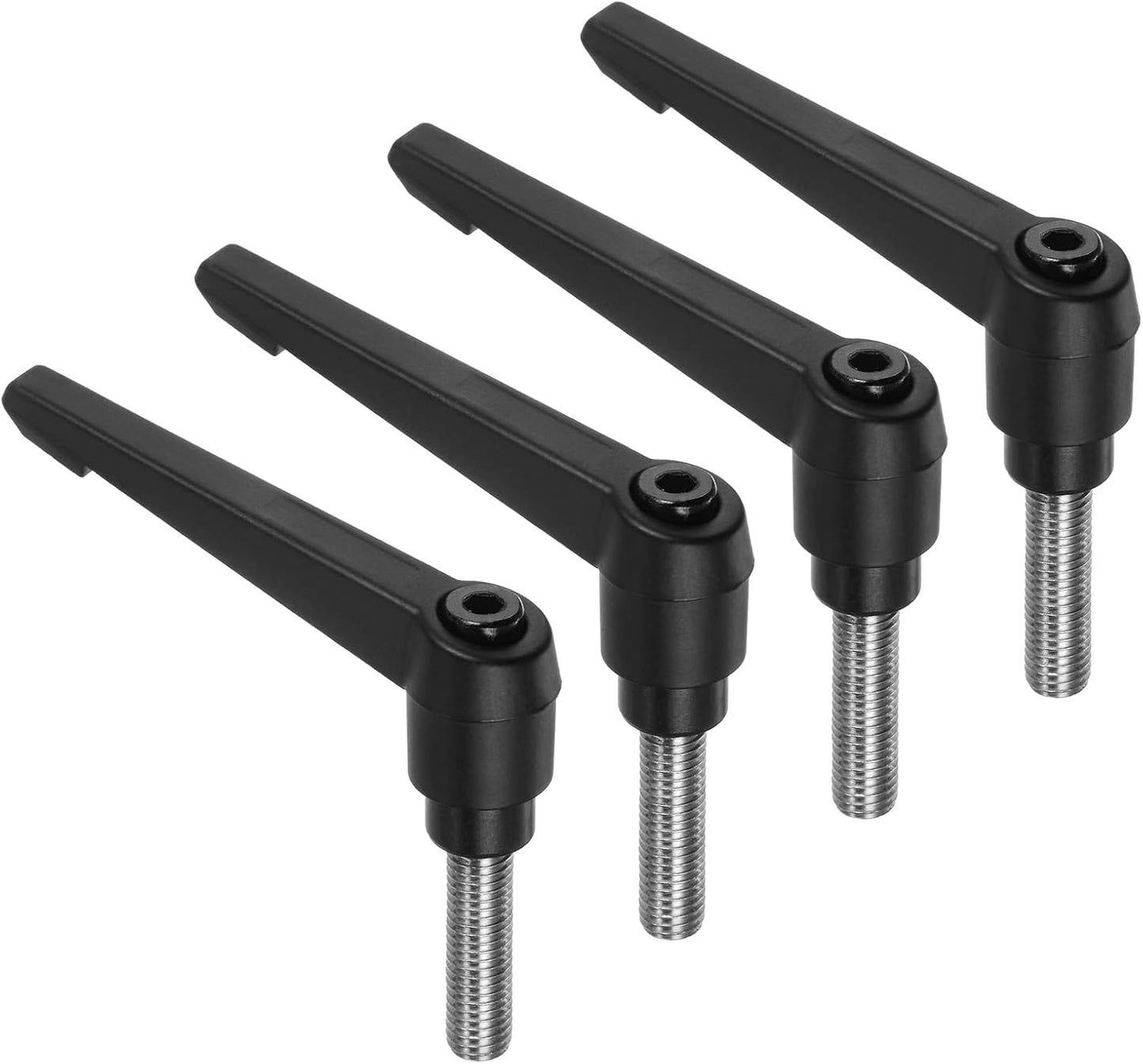 4 Manijas Palanca Acero Inox M10x1.18pulg Ajustables
