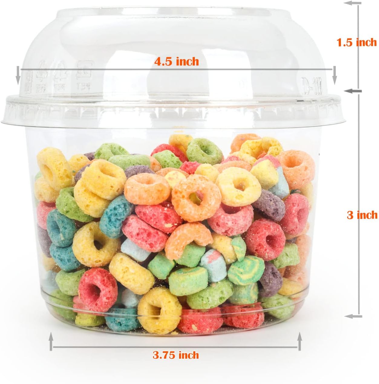 Contenedor PET reciclado 16oz con tapa 20 Pzas