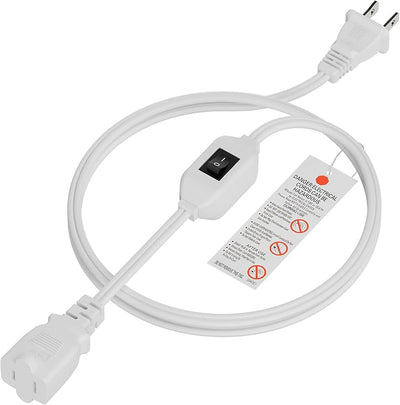 Cable extensión con interruptor 12A 125V para cargadores y lámparas