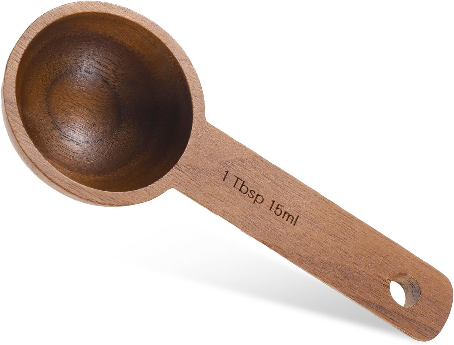 Cuchara madera nogal para café molido 0.5oz 1 cucharada