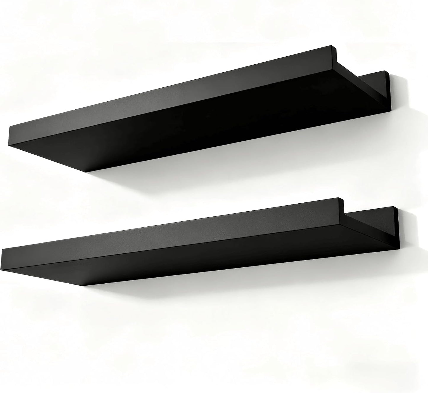 Estantes flotantes negros para pared dormitorio sala cocina