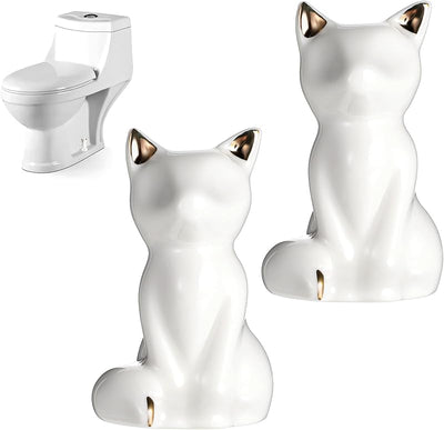 2 Pzas Tapa Inodoro Cerámica Forma Gato