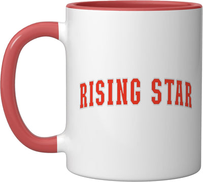 Taza cerámica Rising Star estilo universidad Texas roja y blanca