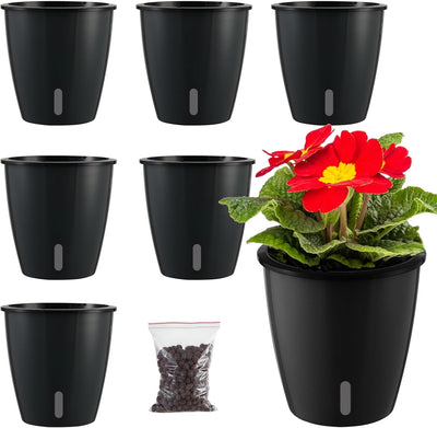 Macetas riego automático 5" para plantas 6 pzas