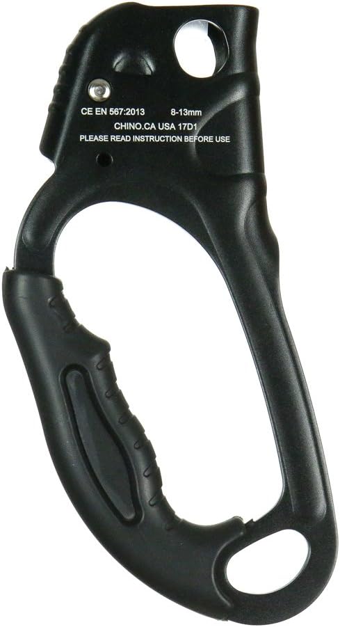 Abrazadera cuerda ergonómica escalada 0.315-0.512" Negro