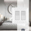 Placa pared basculante 2 segmentos metal interruptor blanco