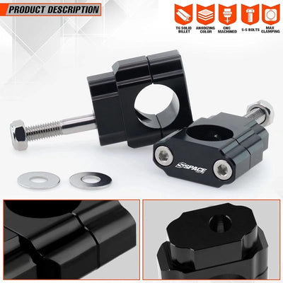 Soportes manillar motocross 1-1/8 color negro