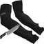 Protectores brazos piel fina mangas resistentes 17.7pulg negro