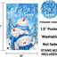 Bandera jardín muñeco nieve azul diseño let it snow señal navidad
