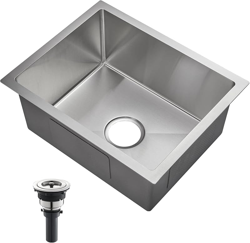Fregadero cocina acero inox 304 24x18pulg montaje inferior