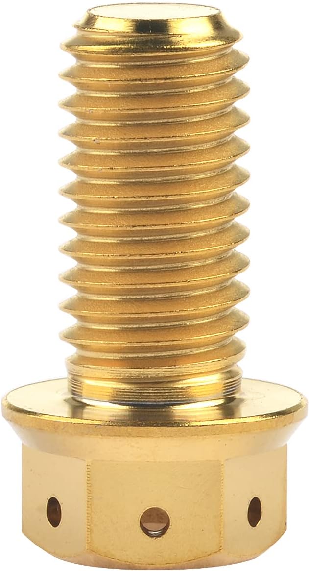 Tornillos brida titanio M8x15mm pack 4 dorado