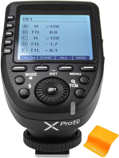 Disparador flash Xpro-N para Nikon 2.4GHz HSS TTL