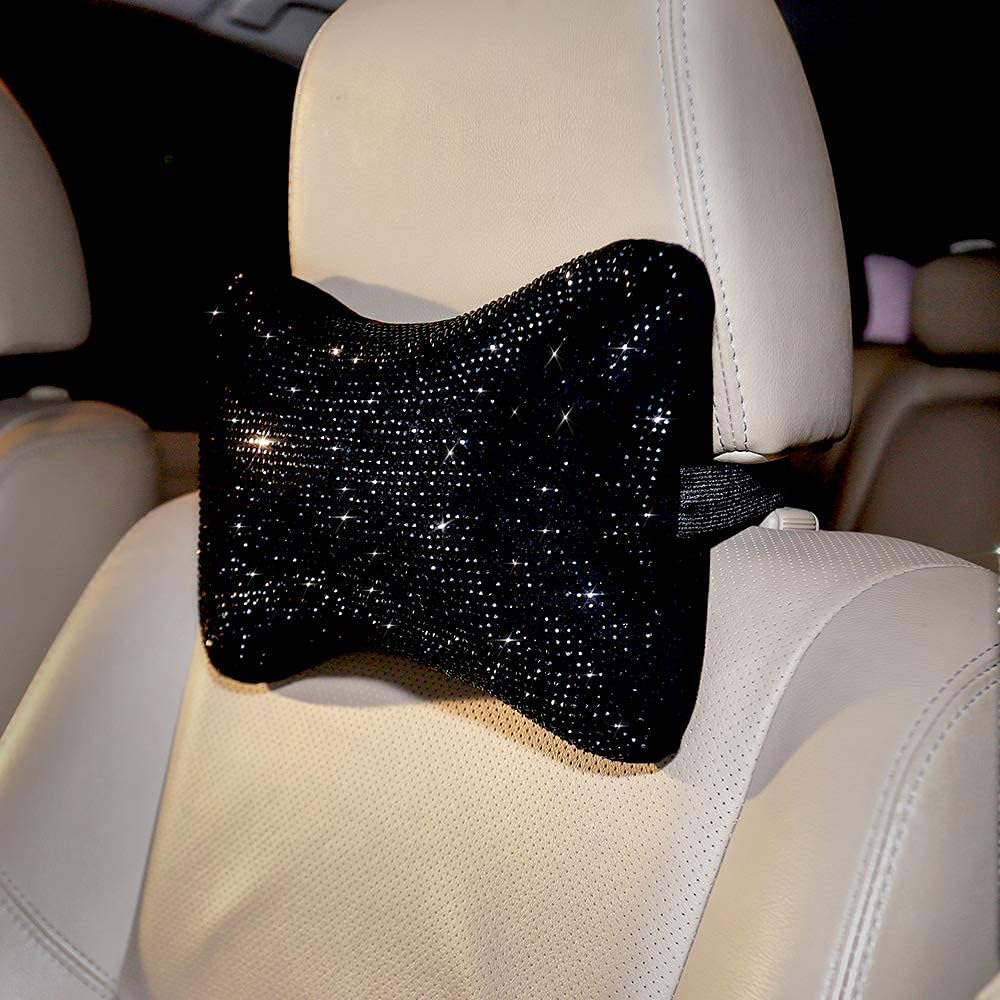 2 Almohadas Cervicales para Coche Diamantes Negros