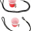 Vaso chupito con cordón clip rápido set 12 taza mini roja